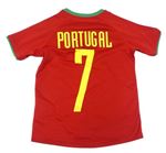 Červené vzorované sportovní tričko - Portugalsko zn. H&M