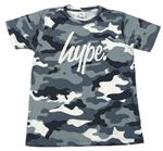 Šedé army tričko s logem Hype