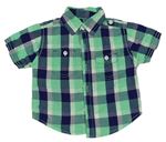 Zeleno-tmavomodro-světlešedá kostkovaná košile George