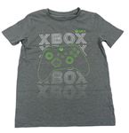 Tmavošedé melírované tričko s ovladačem - X-Box Tu