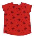 Červené tričko s motýly M&Co.