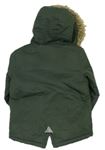 Khaki šušťáková zateplená bunda s kapucňou zn. Primark