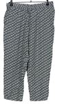 Dámské bílo-černo-šedé vzorované capri kalhoty Charles Vögele