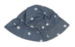 Modrošedý plátěný klobouk s hvězdičkami M&Co.