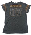 Sivé tričko s potiskem Harry Potter zn. Primark
