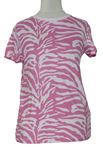 Dámské růžové vzorované tričko Primark 