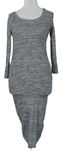Dámské šedé melírované šaty H&M