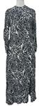 Dámské černo-bílé vzorované midi šaty  Reserved 