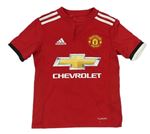 Červené fotbalové funkční tričko - Manchester United s logem Adidas