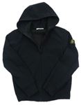 Černá softshellová bunda s kapucí