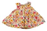 Smetanovo-barevné květované šaty F&F