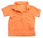 Neonově oranžové pruhované polo tričko Primark