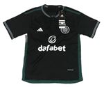 Černo-khaki funkční fotbalový dres Celtic a číslem Adidas