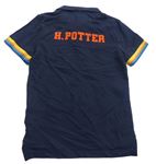 Tmavomodré polo tričko Harry Potter s pruhmi zn. M&S