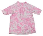 Růžovo-bílé batikované UV tričko Tu