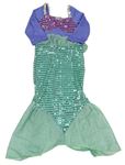 Kostým -Zeleno/tyrkysovo-fialové šaty s flitry - Mořská panna