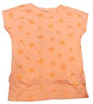 Neónově oranžové tričko s nápismi zn. S. Oliver