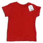 Červené melírované tričko s kapsou Next