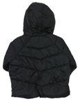 Čierna šušťáková zimná bunda s kapucňou zn. Zara