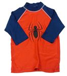 Červeno-tmavomodré UV triko s pavoukem - Spider-man MARVEL
