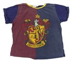 Tmavomodro-vínové pyžamové tričko - Harry Potter 
