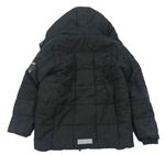 Čierno-sivá melírovaná prešívaná šušťáková zimná bunda s kapucňou zn. YIGGA