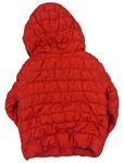 Červená šušťáková prešívaná zateplená bunda s kapucňou zn. Mothercare