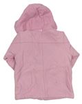 Ružový vlnený zateplený kabát s odopínacíá kapucňou zn. Esprit