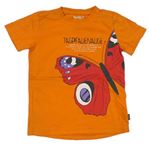 Oranžové tričko s motýlem Jako-o