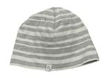 Šedo-bílá pruhovaná bavlněná čepice H&M