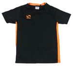Černo-neonově oranžové sportovní funkční tričko Sondico