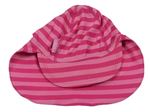 Tmavorůžovo-růžová pruhovaná UV kšiltovka Jojo Maman Bebé