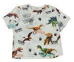 Bílé tričko s dinosaury Shein