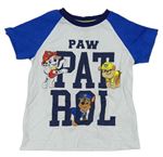 Bílo-modré tričko s potiskem Tlapková patrola Nickelodeon 