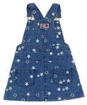 Modré rifľové na traké šaty s hviezdami zn. St. Bernard