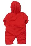 Červená šušťáková zimná kombinéza s kapucí + rukavice zn. Mothercare