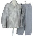 Pánské šedé vzorované pyžamo 