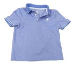 Modro-bílé vzorované polo tričko F&F