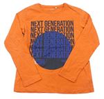 Oranžové triko s nápisy Name it