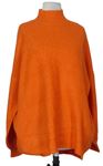 Dámský oranžový svetr s stojáčkem F&F