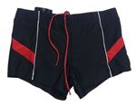 Pánské černo-červené nohavičkové plavky Livergy 