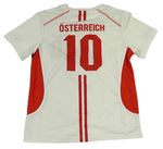 Smetanovo-červený sportovní dres s číslom