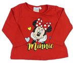 Červené triko s Minnií Disney