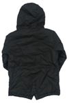 Čierna šušťáková zimná bunda s kapucňou zn. Ben Sherman