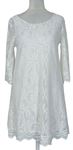 Dámské bílé krajkové šaty H&M