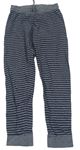 Tmavomodré melírované pruhované pyžamové kalhoty C&A