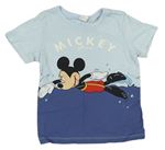 Světlemodré tričko s Mickeym H&M