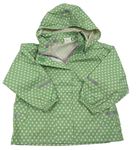Zelená šusťáková bunda s hvězdičkami a kapucí Papagino