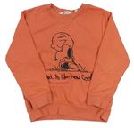 Oranžová mikina so Snoopym zn. H&M