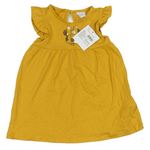 Okrové bavlněné šaty s Minnie Disney